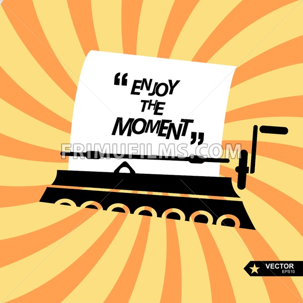 600x600 Digital Vector Black Yellow, Taping Machine And Paper, Quote