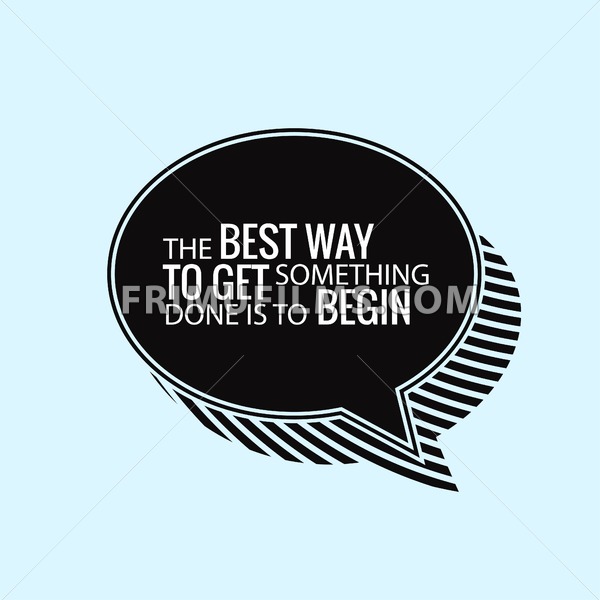 600x600 Digital Vector Blue Black Quote Frame Bubble Blank Template