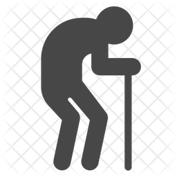 256x256 Senior Citizen Icon Of Glyph Style