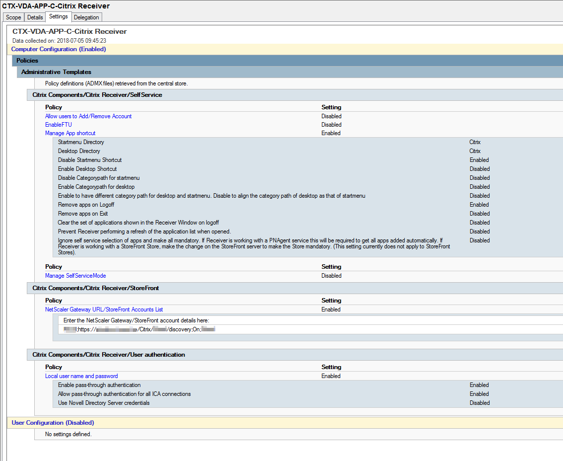 1135x928 Double Hop Configured With Citrix Receiver Inside A Published