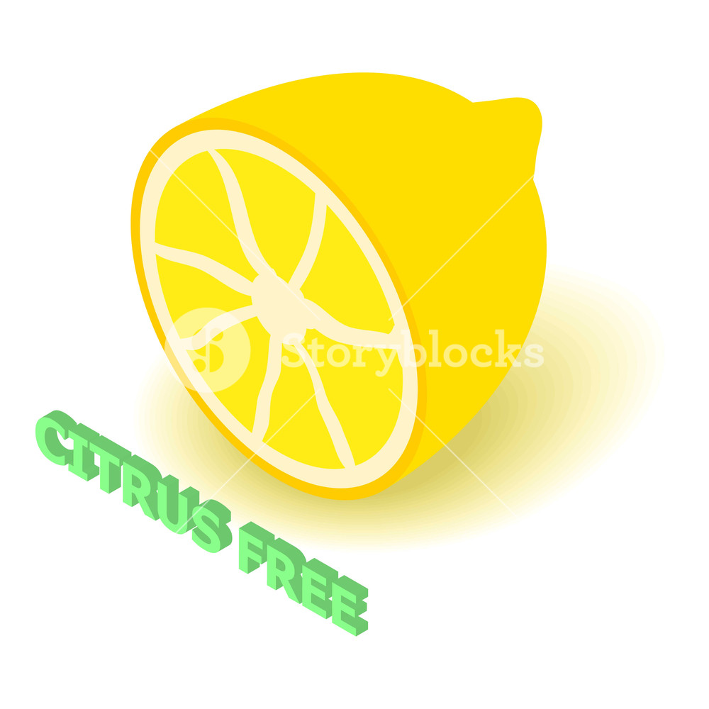 1000x1000 Citrus Allergen Free Icon Isometric Illustration Of Citrus Icon