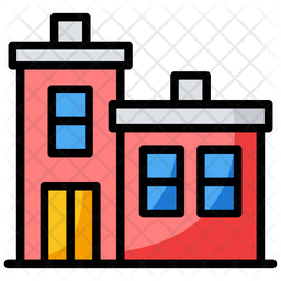 256x256 City Hall Icon Of Colored Outline Style