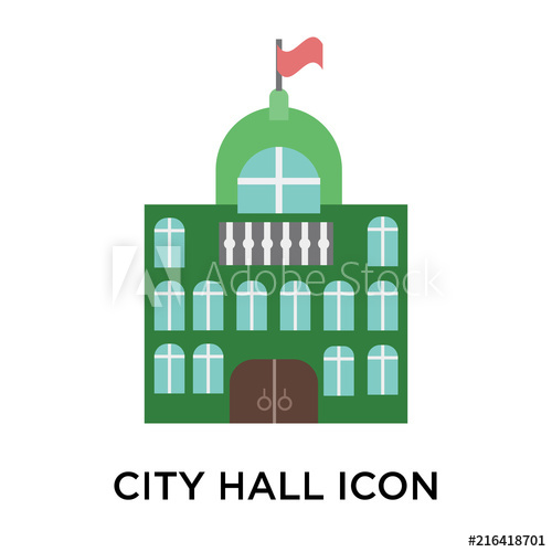 500x500 City Hall Icon On White Background Modern Icons Vector