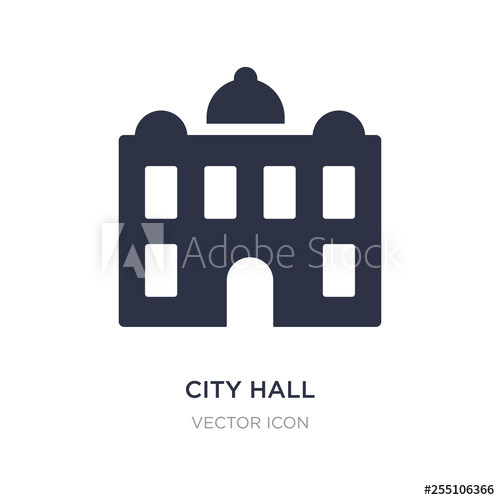 500x500 City Hall Icon On White Background Simple Element Illustration