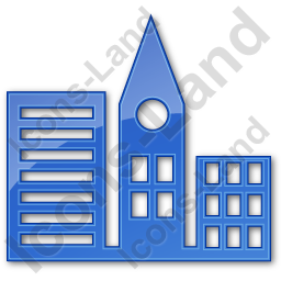 256x256 City Plain Blue Icon, Pngico Icons