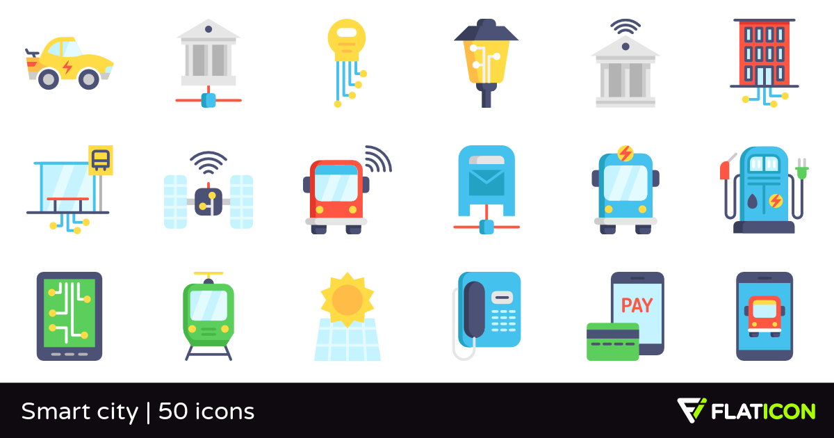 1200x630 Smart City Free Icons