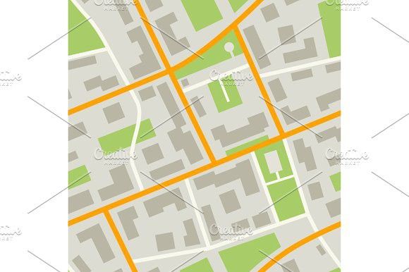 580x386 City Map Pattern Travel Icons Travel Icons In Map