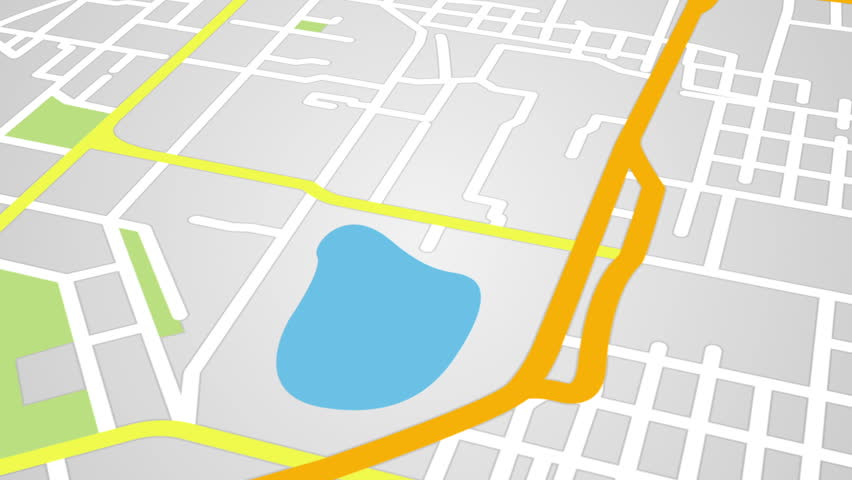 852x480 Navigation City Map And Icons Stock Footage Video