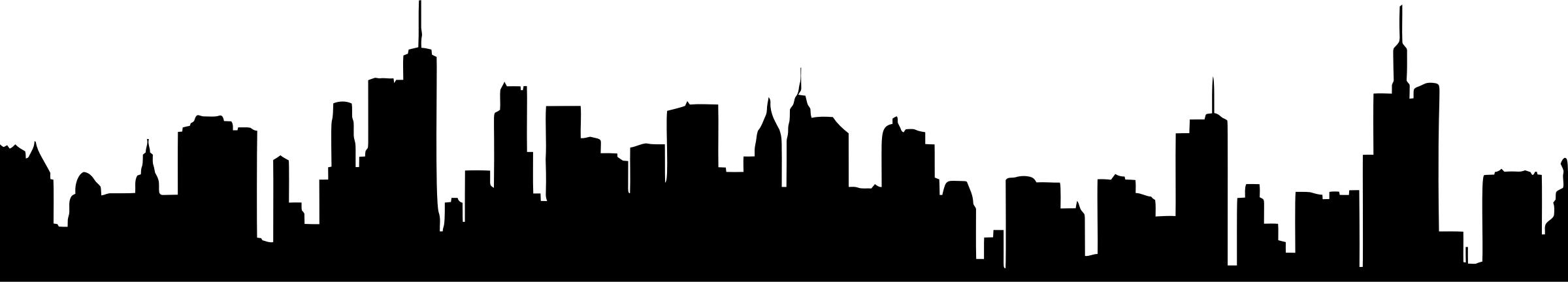 2400x432 Cityscape Silhouette Distortion Icons Png