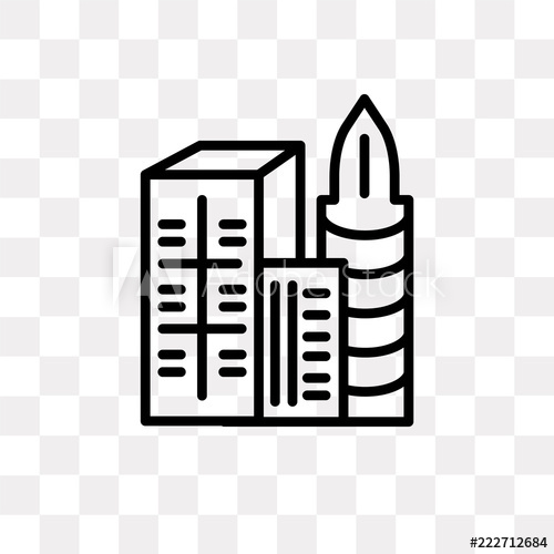 500x500 Cityscape Icon On Transparent Background Modern Icons Vector