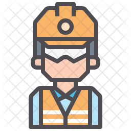 256x256 Civil Engineer Icon Of Colored Outline Style