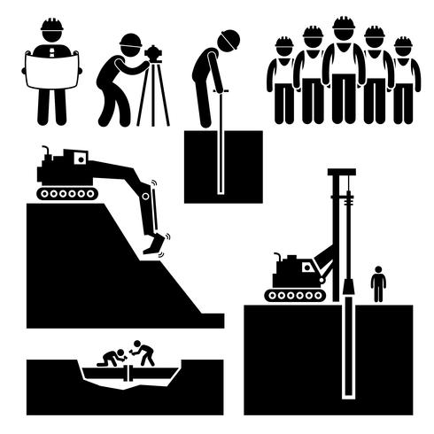 490x490 Construction Civil Engineering Earthworks Worker Stick Figure