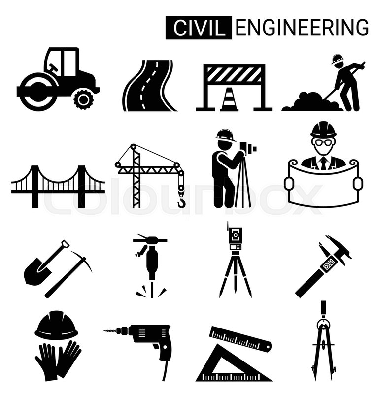 759x800 Set Of Civil Engineering Icon Design Stock Vector Colourbox