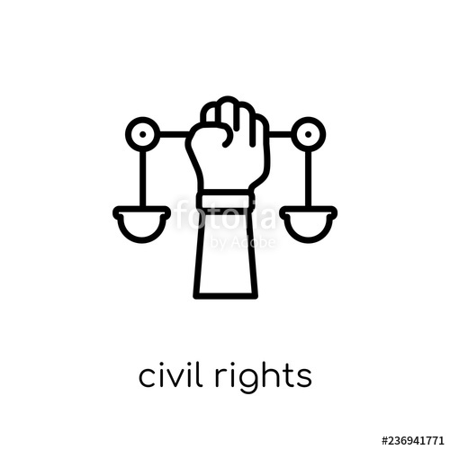 500x500 Civil Rights Icon Trendy Modern Flat Linear Vector Civil Rights