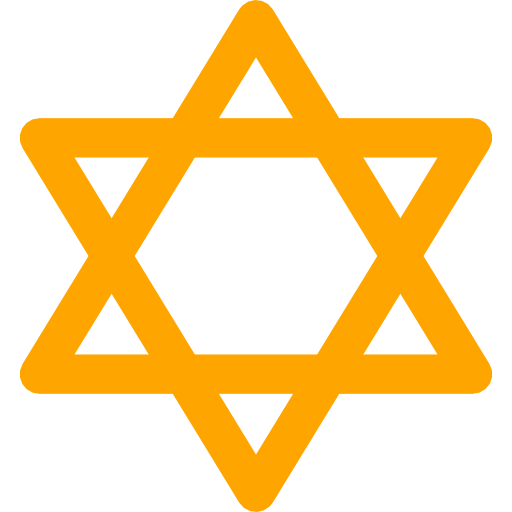 512x512 Orange Star Of David Icon