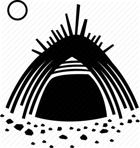 487x512 Vector Preto E Branco Ancient, C Civilization, House, Jungle