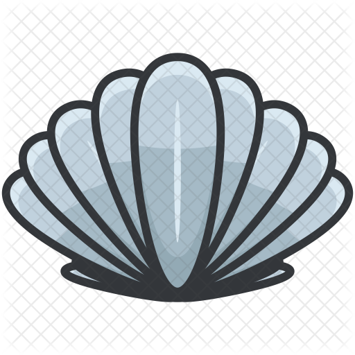 512x512 Clam Icon Of Colored Outline Style