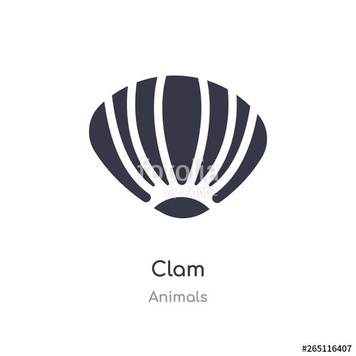 500x500 Clam Icon Isolated Clam Icon Vector Illustration From Animals