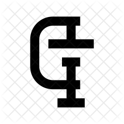 256x256 C Clamp Icon Of Glyph Style