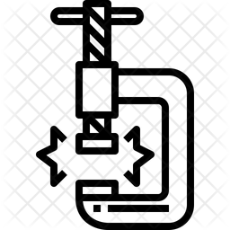 256x256 Clamp Icon Of Line Style