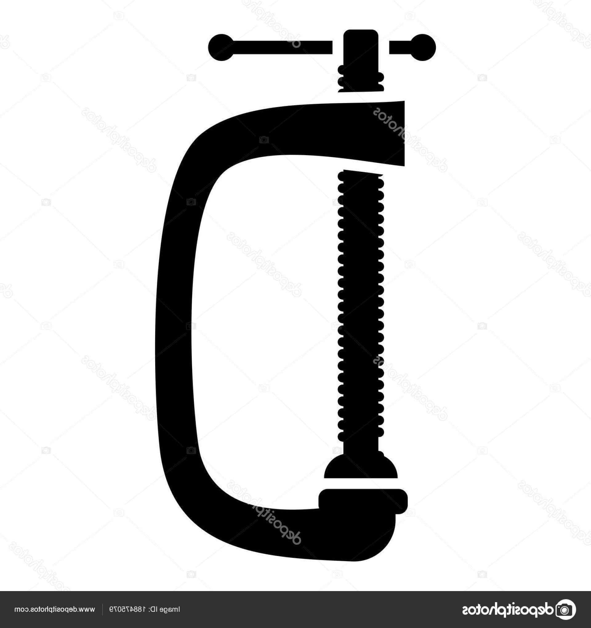 1920x2040 Stock Illustration Cramp Screw Clamp Icon Black Soidergi