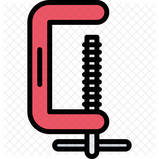 512x512 C Clamp Icon Of Colored Outline Style