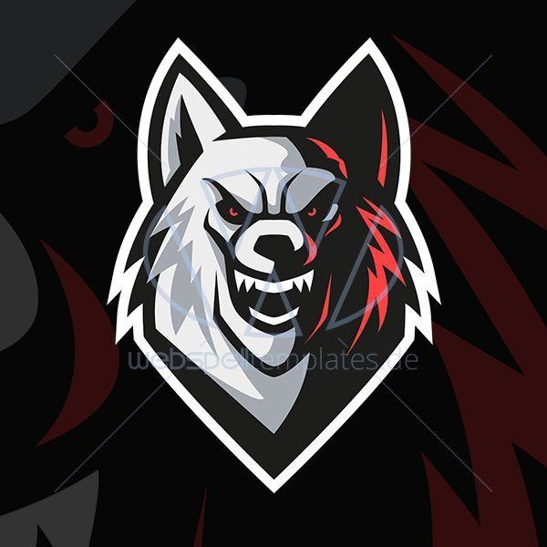 600x600 Gaming Logo Clan Logo Vector Mascot Wolf