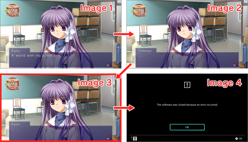 810x464 Notification Of Update And An Error Found In Clannad For Nintendo
