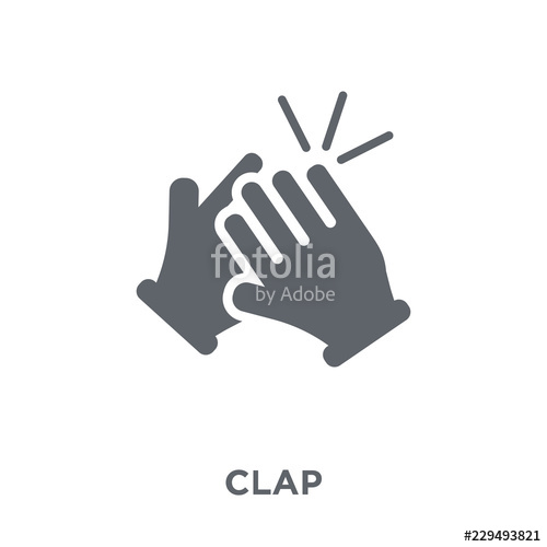 500x500 Clap Icon From Success Collection Stock Image And Royalty Free