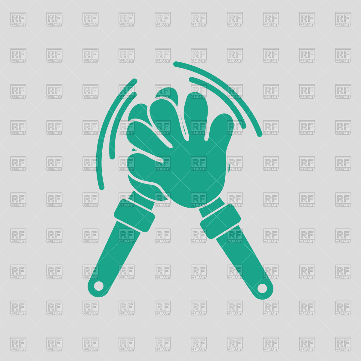 1200x1200 Football Fans Clap Hand Toy Icon Vector Image Of Signs, Symbols