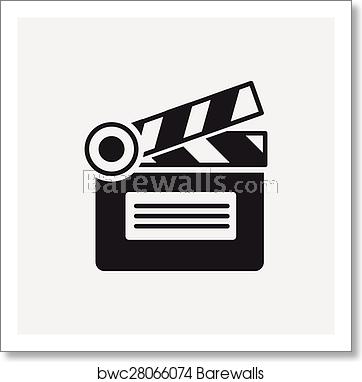 362x382 Clapboard Icon, Art Print Barewalls Posters Prints