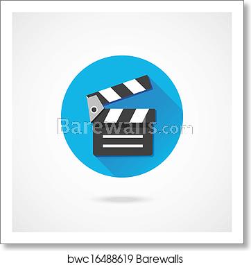 362x382 Vector Clapboard Icon Art Print Barewalls Posters Prints