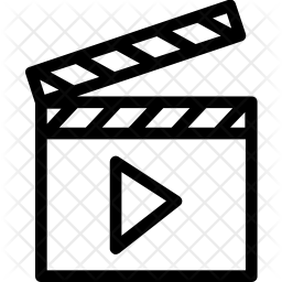 256x256 Clapper Icon Of Line Style