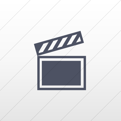 512x512 Iconsetc Flat Square Blue Gray On White Gradient Classica Movie