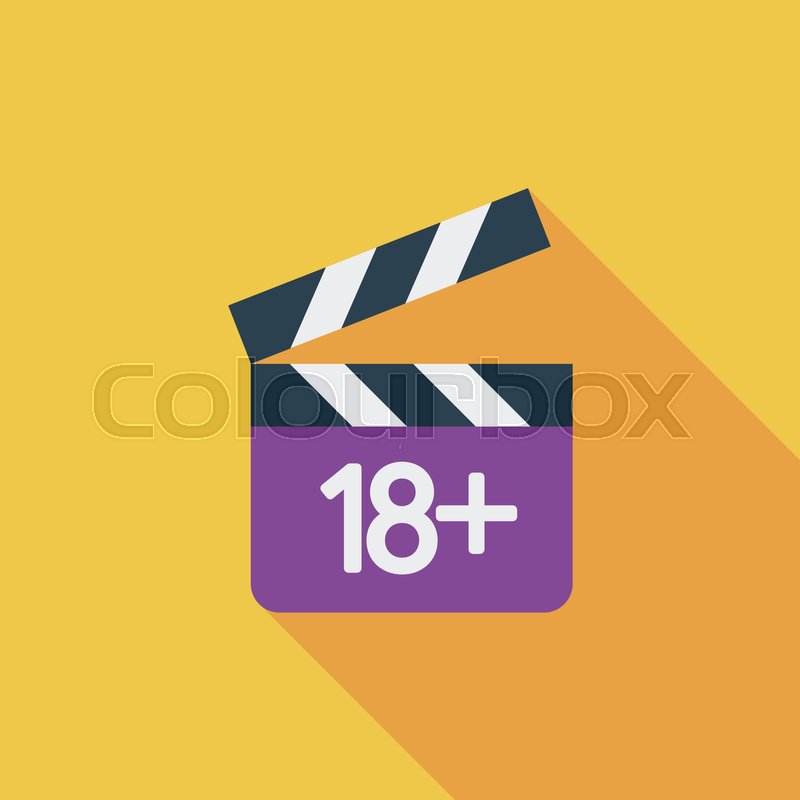 800x800 Adult Movie Clapper Icon Flat Vector Stock Vector Colourbox
