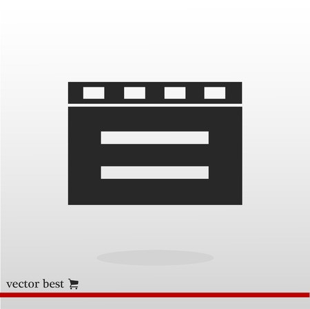 450x449 Cinema Clapper Icon, Vector Best Flat Icon
