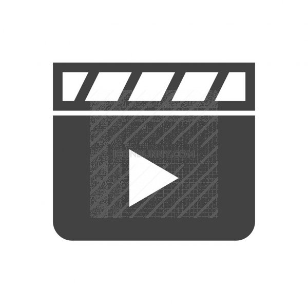 600x600 Clapperboard Glyph Icon