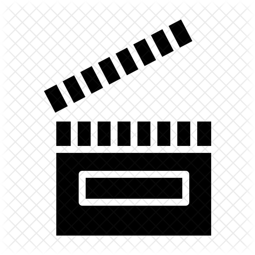 512x512 Clapperboard Icon Of Glyph Style