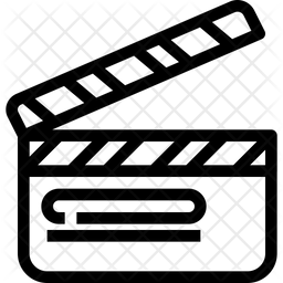 256x256 Clapperboard Icon Of Line Style