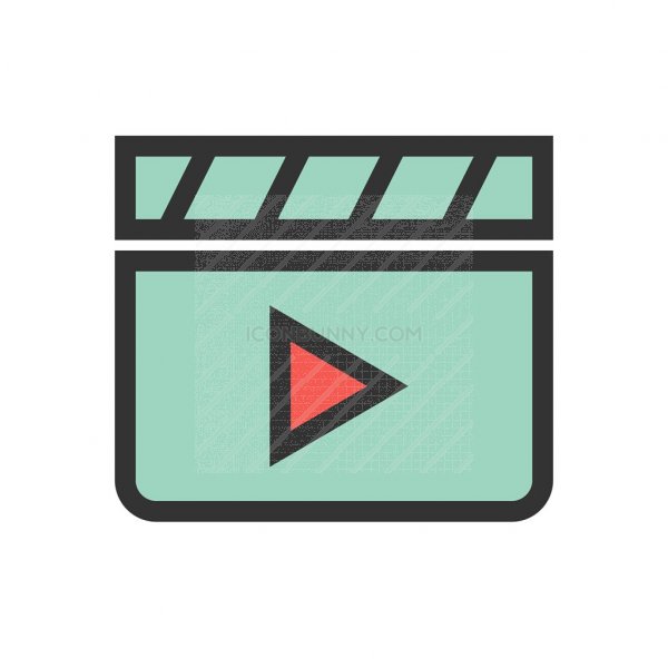600x600 Clapperboard Line Filled Icon