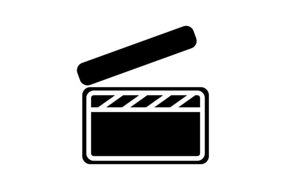 580x386 Clapperboard Icon Vector Graphic