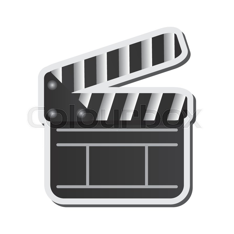 800x800 Flat Design Single Clapperboard Icon Stock Vector Colourbox