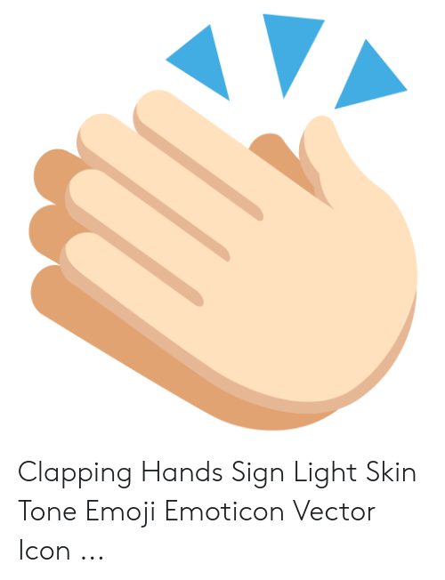 500x652 Clapping Hands Sign Light Skin Tone Emoji Emoticon Vector Icon