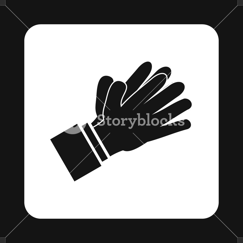 1000x1000 Clapping Applauding Hands Icon In Simple Style On A White
