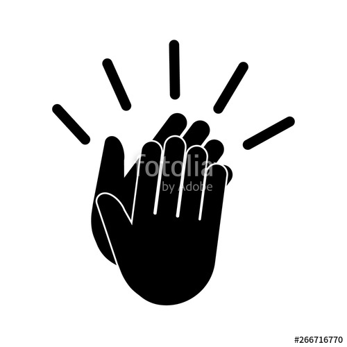 500x500 Clapping Hands Icon Applause Vector Illustration Stock Image