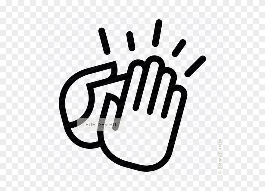 880x633 Vector Icon Of Clapping Hands With Motion Lines Around