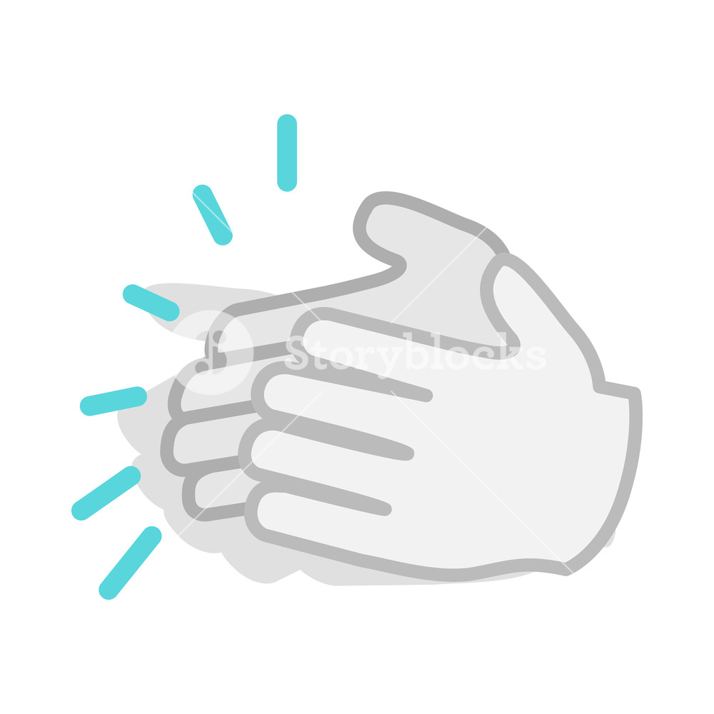 1000x1000 Applause, Clapping Hands Icon In Isometric Style On A White