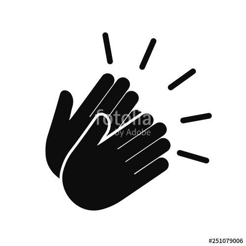 500x500 Applause Icon, Clapping Hands, Show Concept Vector Stock Image