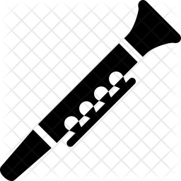 256x256 Clarinet Icon Of Glyph Style