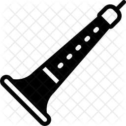 256x256 Clarinet Icon Of Glyph Style